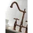 thumbnail image 5 of Kingston Brass Heritage Bridge Kitchen Faucet with Brass Sprayer, 5 of 5
