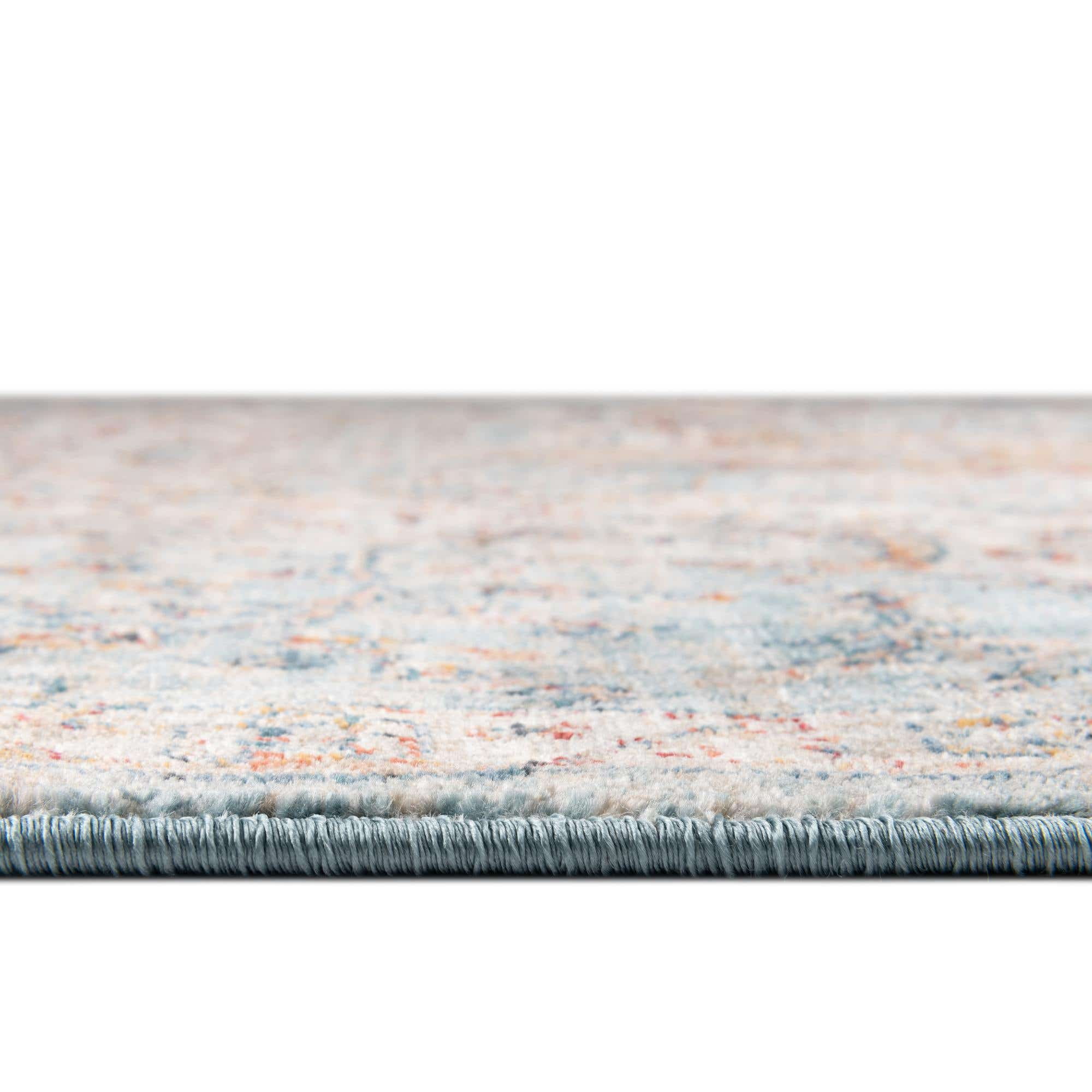 Rugs.com Newport Collection Rug – 5' 3 x 8' Oval Blue Medium Rug Perfect For Living Rooms, Large Dining Rooms, Open Floorplans