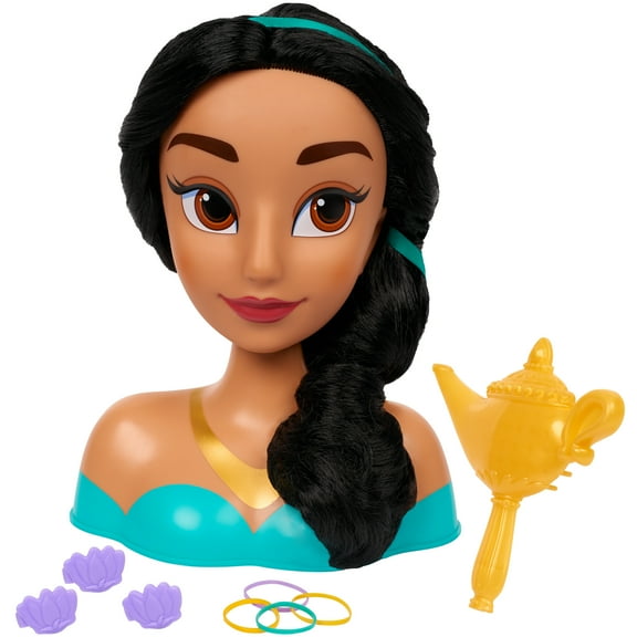 Disney Princess Jasmine Styling Head, 14-pieces, Officially Licensed Kids Toys for Ages 3 Up, Gifts and Presents