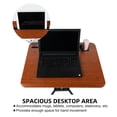 thumbnail image 5 of Seville Classics Height Adjustable Sitting Mobile Laptop Desk Cart Ergonomic Table, Flat，Walnut, 5 of 7