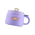 thumbnail image 4 of Olla arrocera pequeña, olla eléctrica de 110V y 1,6 L, olla antiadherente, cocina de fideos para dormitorio de viaje, para 1-2 personas Violeta, 4 of 10