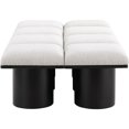 thumbnail image 4 of Meridian Furniture Pavilion Cream Boucle Fabric Bench, 4 of 13
