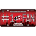 thumbnail image 1 of Carolina Hurricanes #1 Fan Metal License Plate, 1 of 1