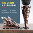thumbnail image 3 of Step Drill Bit Set, 3Pcs Titanium Step Drill Bits, B, 3 of 5