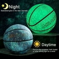 thumbnail image 2 of Basketball, Glow in the Dark Basketball, Glowing Composite Leather Luminous Basketball Gift for Youth, Men, Women, Indoor-Outdoor Night Basketball Size 7(29.5") / 6(28.5") / 5 (27.5") with Pump, 2 of 6