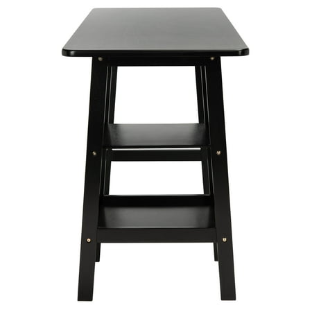 UPC: 0195058157346 | SAFAVIEH Sofara Solid Writing Desk w/ 2 Shelves  Matte Black