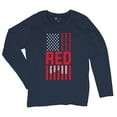 thumbnail image 5 of Remember Everyone Deployed Women's Long Sleeve T-shirt Until They All Come Home RED Friday Military US Flag American Patriot, 5 of 7