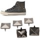 thumbnail image 4 of Remache piramidal, 100 piezas Remache decorativo punk de pirámide cuadrada Remache punk optimizado para la excelencia, 4 of 9