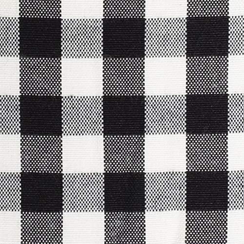 Checkered Memory Foam U-Shape Non-Slip Chair Cushion Pad 6 Pack - Black/White