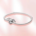 thumbnail image 1 of Pulsera de plata de ley 925 auténtica para mujer, brazalete de ratón de disney, pulsera de puntada, abalorio original, joyería de moda, 1 of 4
