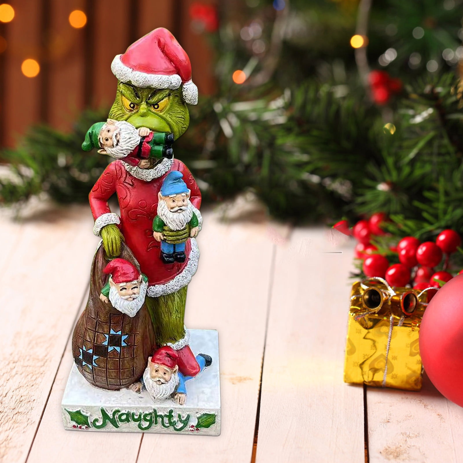 DcnrInsr Statues De Jardin De Nains De Dinosaures, Décoration Extérieure, Cadeaux D'anniversaire Pour Maman, Sculptures De Dinosaures Mangeant Des Gnomes Durables 15 X 10 X 7 Cm