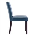 thumbnail image 2 of Maddie Home 34.25" Faux Leather Upholstered Dining Chair in Blue (Set of 2), 2 of 5