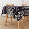 thumbnail image 3 of SUNOLIFE Navy Blue Bohemain Tablecloth Rectangular Boho Mandala Table Cloth Cover 60 x 84 Inch, 3 of 4