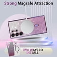 thumbnail image 2 of Magnetic Clear case for Samsung Galaxy S23 Ultra with MagSafe Case, [Camera Lens Protector & Compatible with MagSafe] Electroplated Soft TPU Shockproof Anti-Scratch Phone Case- Black, 2 of 12