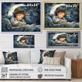 thumbnail image 4 of Designart "Haven of Childhood Memories in Blue III" People Framed Wall Art - Traditional Blue Nursery Hallway Framed Wall Art Decor, 4 of 6