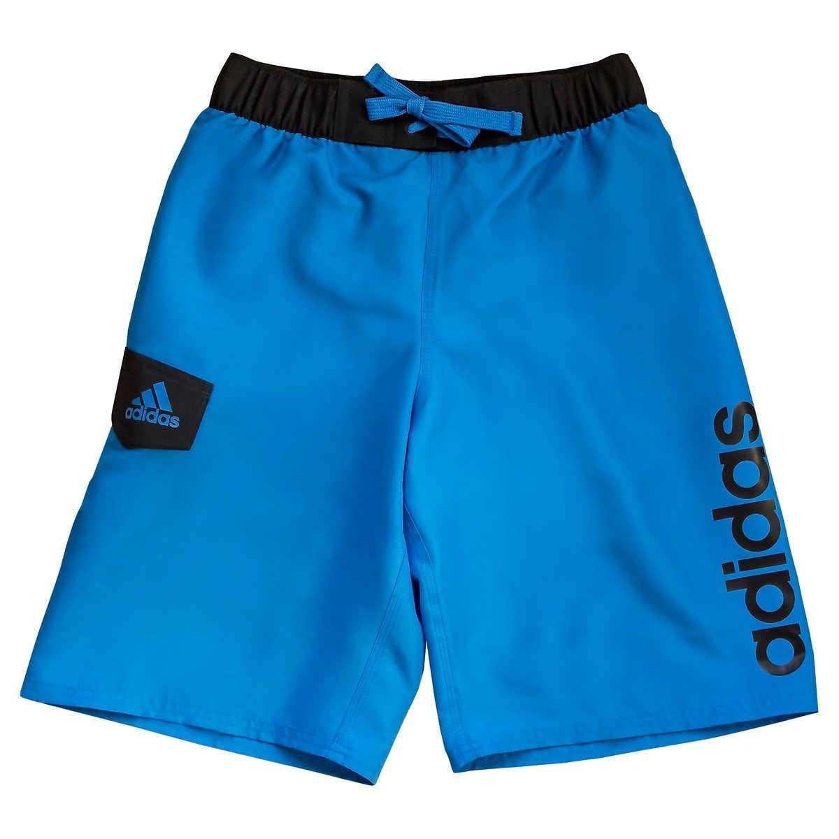 adidas Boys Swim Trunks Boardshorts (Small, Royal Blue Logo) - Walmart.com
