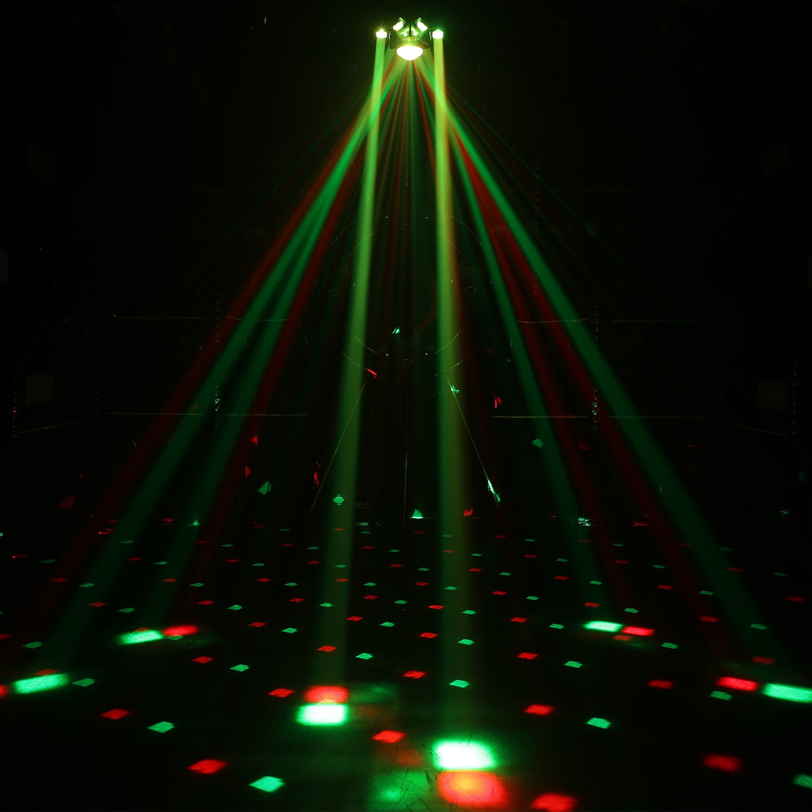 Moving Head DJ Lights, 6 Arm RGBW LED 150W Disco Stage Light with Mixed Lighting Effects, Sound Activated, DMX 512 Remote Control DJ Lights for Disco Club Wedding Party (Kaleidoscope)