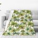 thumbnail image 1 of Balery Green Hawaii Palms Manta de Felpa Suave y Acogedora – Cobija de Franela Aterciopelada para Cama, Lavable y Cálida para Sofá, Mascotas, Transpirable-50"x40", 1 of 7