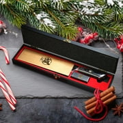MITSUMOTO SAKARI 8 inch Japanese Gyuto Chef Knife, AUS-10 Premium Damascus Steel Kitchen Cooking Knife