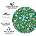 thumbnail image 3 of Honeii Flying Bees print Leather Coaster Set of 4, ideal for safeguarding your furniture from drinks spills and effortless cleanup-Round Shape, 3 of 6