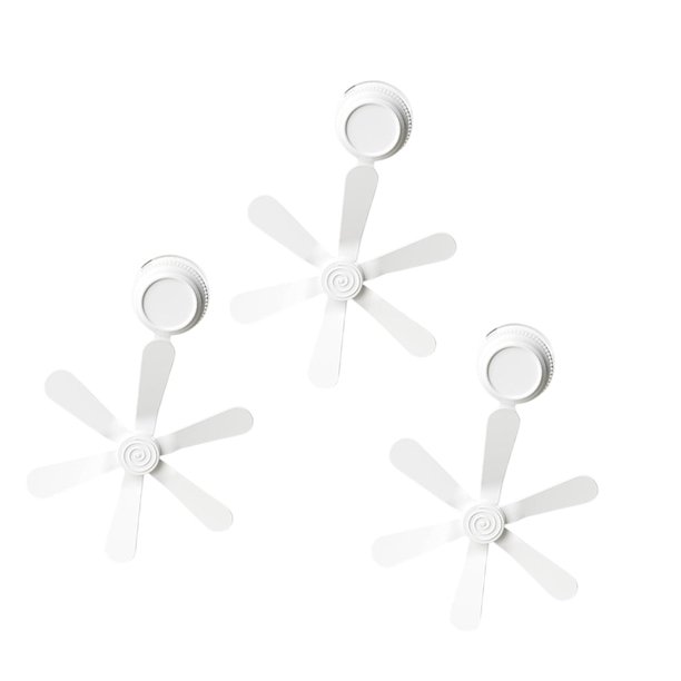 Deflector de aire acondicionado de 3 piezas, deflector de viento para parabrisas con ventosa Blanco