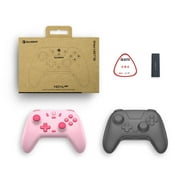 GameSir Nova Lite Wireless Gamepad Controller with Bluetooth, Dongle, Wired for Switch, Android, IOS, PC & Steam Games(Pink with Receiver)