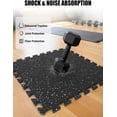 thumbnail image 3 of JoanKaren 0.75" Thick Puzzle Exercise Equipment Mat,12 Tiles,48 Sq ft EVA Foam Interlocking Tiles for Exercise,Gymnastics, and Home Gym Protective Flooring in Black, 3 of 7