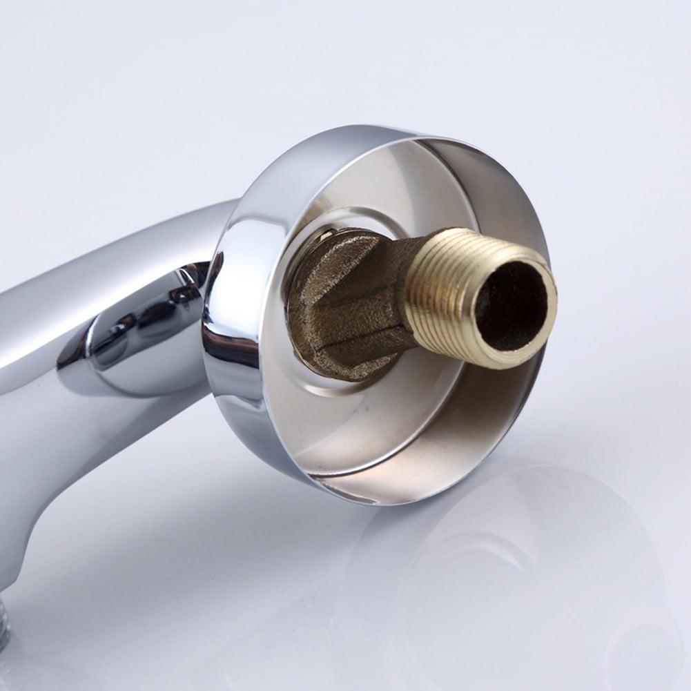 CHENGSI for Polished Chrome Wall Mounted Bathroom Bathtub Shower Mixer Faucet with Widened Handle, Ceramic Spool, G1/2in Interface, Silver Zinc Alloy, Temperature Control