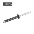 thumbnail image 3 of Unique Bargains Rivets pour Stores à Tête Ronde Plate en Aluminium 4mm x 25mm, Noir, Lot de 100, 3 of 5