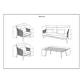 thumbnail image 4 of Belize Contemporary 4 Piece Outdoor Conversation Set in Gray Sand Drift Fabric, 4 of 4
