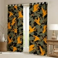 thumbnail image 2 of jejeloiu Western Farmhouse Camo Blackout Curtains Set of 2 (52x84 Each),Orange Mallard Duck Window Curtains For Teens, 2 of 6
