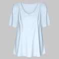 thumbnail image 2 of V Neck T Shirts for Women V Neck Short Sleeve Pullover with Relaxed Basic Fit for Travel Commutes and Casual Days Loose Fit Tees Blouses, 2 of 7
