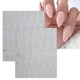 thumbnail image 3 of 9 Sheets Metallic Silver Lines Nail Stickers,Jademall 3D Wave Lines Nail Art Stickers Irregular French Line Nail Decals Metal Strip Silver Adhesive Stickers for Nails DIY Nail Supplies, 3 of 6