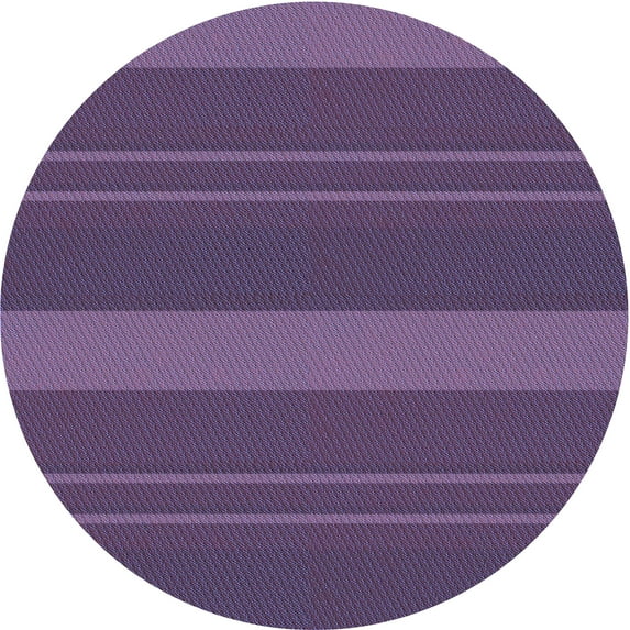 Ahgly Company Indoor Round Patterned Purple Jam Purple Area Rugs, 3' Round