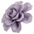 thumbnail image 4 of Rose Ceramic Flower Wall Decor Artificial Purple Floral Statue For Home Decoration Bedroom Hallway Minimalist Art 9cm, 4 of 8