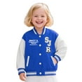 thumbnail image 3 of WOYY Toddler Girls Baseball Jacket Letter Print Sports Varsity Sweatshirt, Sizes 3-4T, 3 of 3