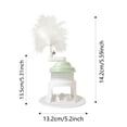 thumbnail image 2 of Forestwhale Slow Feeder Treat Dispenser Pet Toy 5.6in Rotating Feather Design with Teaser Wand 5.3oz for Cats & Dogs Healthy Eating, 2 of 6