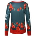 thumbnail image 2 of SSLR Women's Ugly Christmas Tee Crewneck Long Sleeve T-Shirt Funny Xmas Holiday Shirts, 2 of 8
