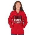 thumbnail image 4 of Ohio Hometown Pride OH Local Buckeye Unisex Fleece Graphic Zip Up Hoodie Brisco Brands 2X, 4 of 5