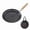 with storage bag, variant on Portable Outdoor Fry Pan 12 Inch Grill Plate with Drain Holes, Nonstick Iron Body Foldable Wooden Handle Gear