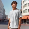 thumbnail image 5 of Dalix Astronaut Heavyweight Pigment Dye Tee Short Sleeve Cotton Shirt Mens in Lunar Gray L Large, 5 of 5