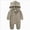 A18-Grey, variant on boobe Baby And Winter Colorblocking Hooded Bodysuit Crawling Suit Smocked Romper Baby Girl