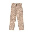 thumbnail image 4 of Fotbe Men'S Beige Sparkling Glitterclassic Pajama Pants With Elastic Waist And Drawstring Pockets，Pajama Pants Mens Lounge Pants Super Soft, 4 of 9