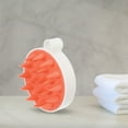 thumbnail image 2 of Unique Bargains Scalp Massager Hair Care Scalp Massager Shampoo Brush 3.62"x3.07"x1.38" Massager Tools White Orange, 2 of 6