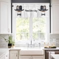 thumbnail image 3 of Happy Father's Day Kitchen Valances for Windows 42x12 Inch Kitchen Curtains Valances Rod Pocket Bow Beard Funny Decor Bathroom Window Valances for Window Treatment Decor, 3 of 6