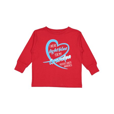 

Inktastic I Wear Light Blue for My Grandpa Prostate Cancer Awareness Gift Toddler Boy or Toddler Girl Long Sleeve T-Shirt