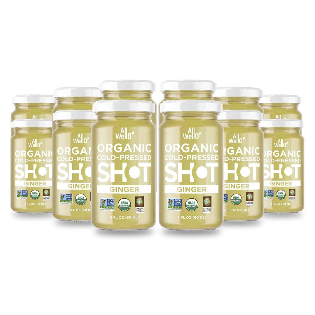 AllWellO ColdPressed Ginger Shot, 60 ml, USDA Organic Immune Booster