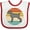 White and Red, variant on Inktastic Weimaraner Dog Retro Sunset Boys or Girls Baby Bib