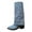 Light Blue, variant on Womens Suede Knee High Boots, Fashion Mid Calf Heeled Boots for Fall and Winter, Soft Comfortable Tall Boots for Women