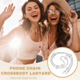 thumbnail image 5 of Uxcell Metal Chain Phone Lanyard, Anti Theft Crossbody Strap with Detachable Tether Tabs White, 5 of 7